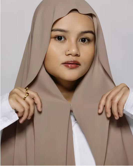 Hijab Magnétique en Mousseline – Facile à Porter et Élégant